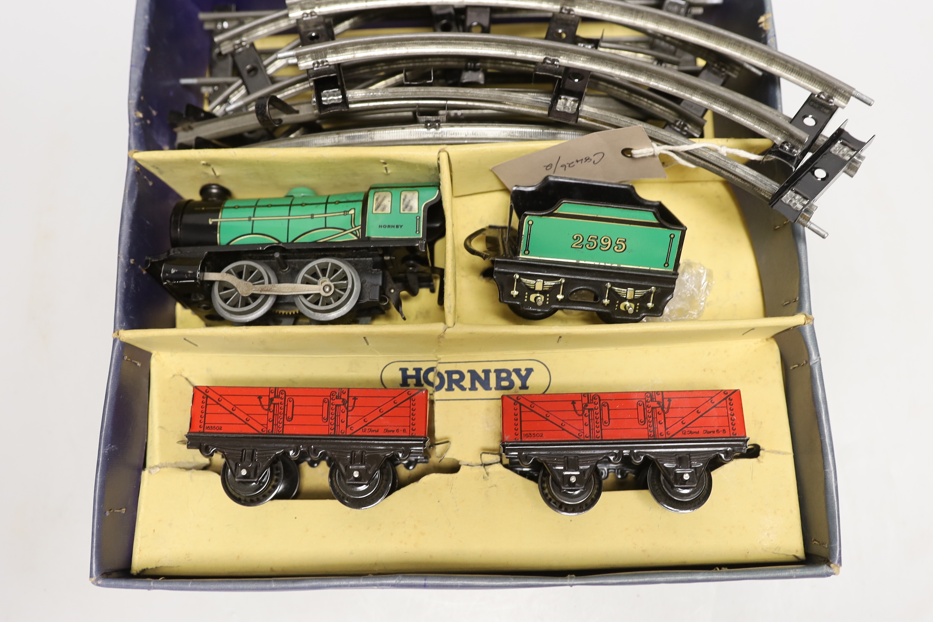 A boxed Hornby MO Goods set